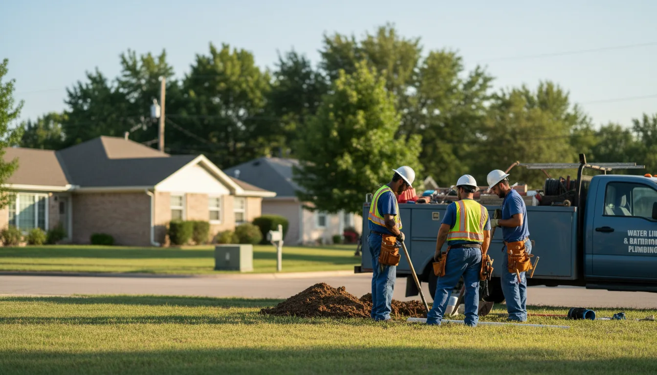 Residential water line and bathroom plumbing service in Mar Lin, PA